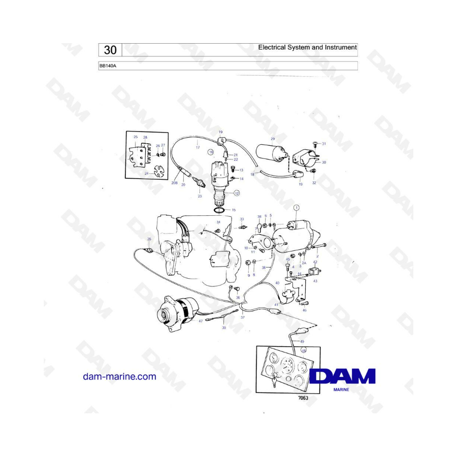 Volvo Penta BB140A - Electrical system & instrument