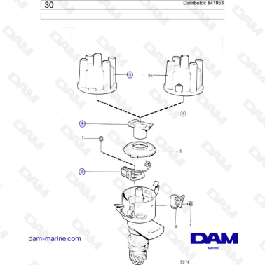 Volvo Penta AQ120B / AQ125A / AQ140A / BB140A - Distributor: 841053