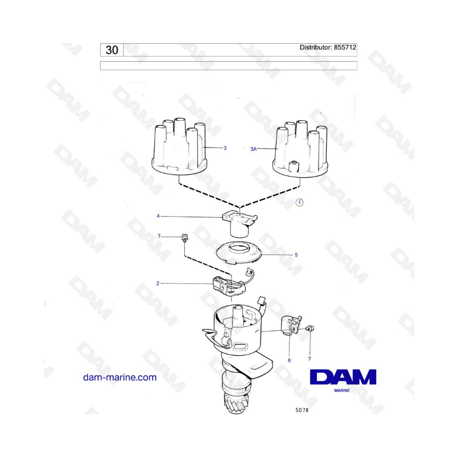 Volvo Penta AQ120B / AQ125A / AQ140A / BB140A - Distribuidor: 855712