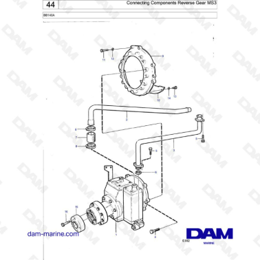 Volvo Penta BB140A - Connecting components reverse gear MS3