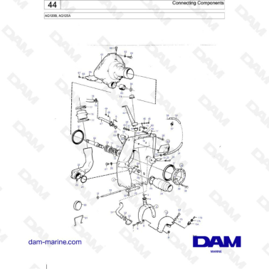 Volvo Penta AQ120B / AQ125A - Connecting components