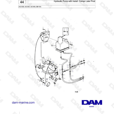 Volvo Penta AQ120B / AQ125A / AQ140A / BB140A - Hydraulic pump with install comps later prod