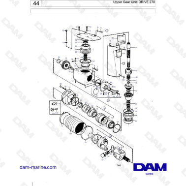 Volvo PEnta AQ120B / AQ125A / AQ140A / BB140A - Upper gear unit: Drive 270