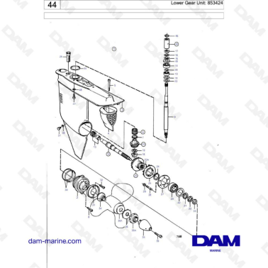 Volvo Penta AQ120B / AQ125B / AQ140A / BB140A - Lower gear unit: 853424