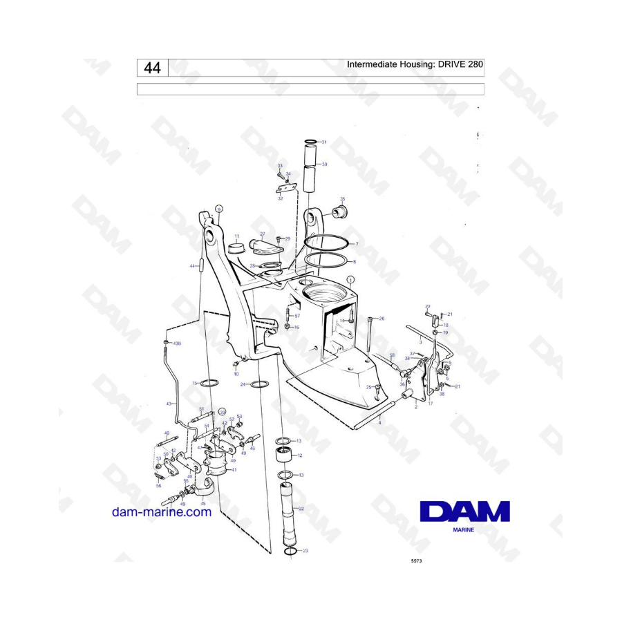 Volvo Penta AQ120B / AQ125A / AQ140A / BB140A - Intermediate housing: Drive 280