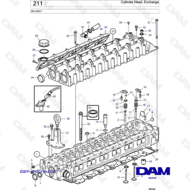 Volvo Penta D6-435D-F - Cylinder head, exchange
