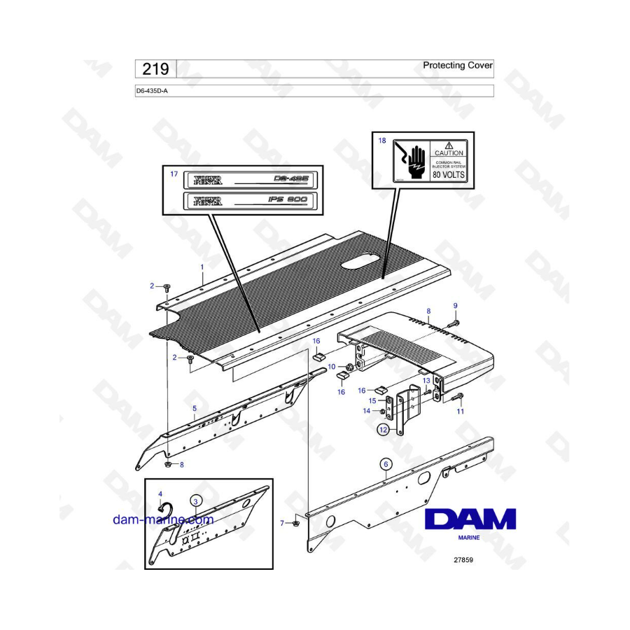 Volvo Penta D6-435D-A - Protecting cover