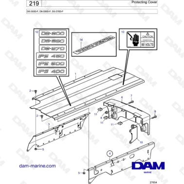 Volvo Penta D6-300D-F/D6-330D-F/D6-370D-F - Protecting cover