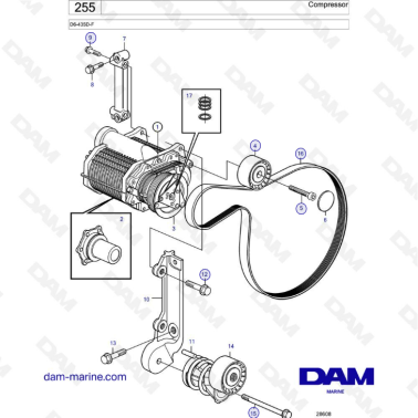 Volvo Penta D6-435D-F - Compressor