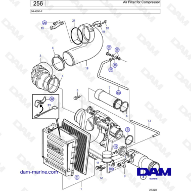 Volvo Penta D6-435D-F - Air filter compressor