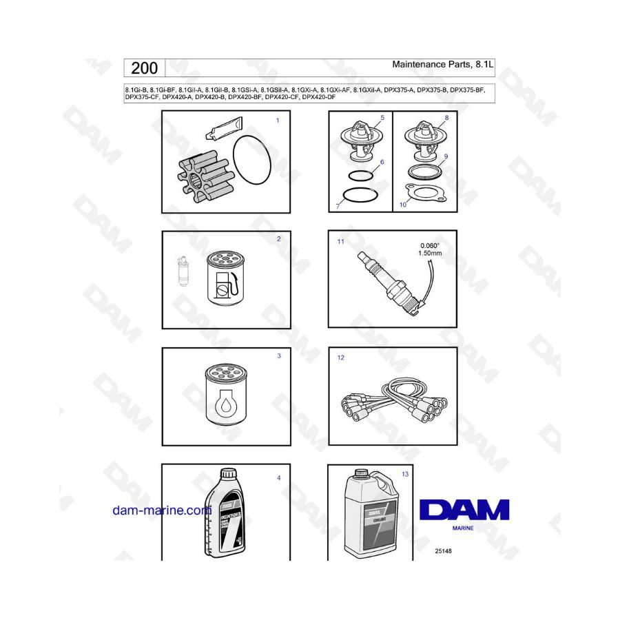 Volvo Penta 8.1L GiB / GiBF / GSiA / GXiA / GXiAF Maintenance