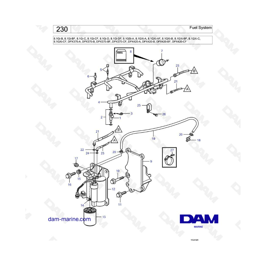 Volvo Penta 8.1L GiB / GiBF / GiC / GiCF / GiD / GiDF / GSIA