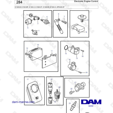 Volvo Penta 8.1L GXi-B / GXi-BF / GXi-C / GXi-CF - Electronic engine control