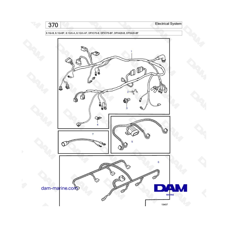 Volvo Penta 8.1L Gi-B / Gi-BF / GXI-A / GXi-AF - Electrical system