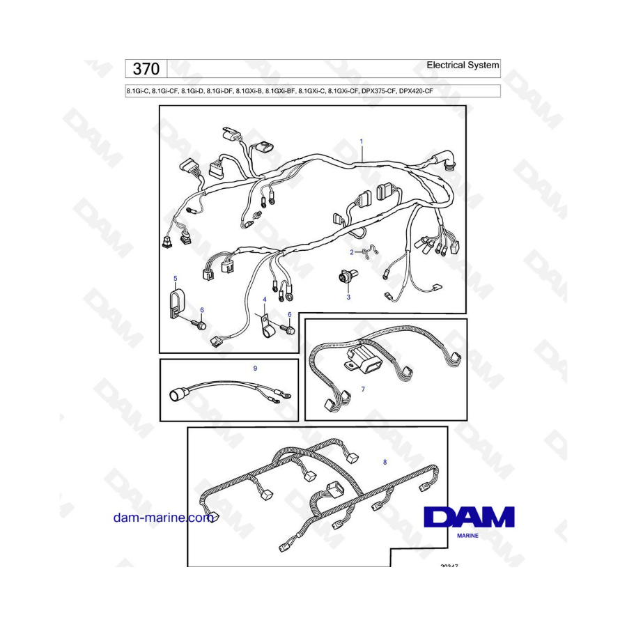 Volvo Penta 8.1L Gi-C / Gi-CF / Gi-D / Gi-DF / GXi-B / GXi-BF / GXi-C / GXi-CF - Electrical system Volvo Penta 8.1L Gi-C / Gi-CF / Gi-D / Gi-DF / GXi-B / GXi-BF / GXi-C / GXi-CF - Electrical system
