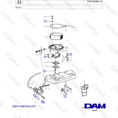 Volvo Penta AQ131A - Fuel system : A