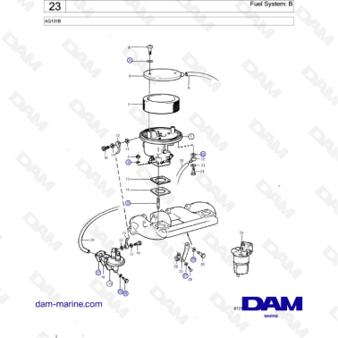 Volvo Penta AQ131B - Fuel system : B