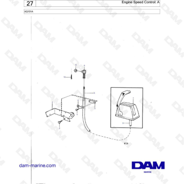 Volvo Penta AQ131A - Engine speed control : A