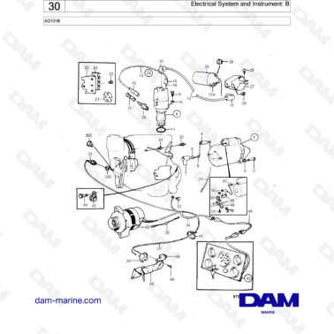 Volvo Penta AQ131B - Electrical system & instrument: B