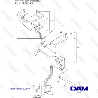 Yanmar 6LPA-STP2 / 6LPA-STZP2 / 6LPA-STZP3 - Breather