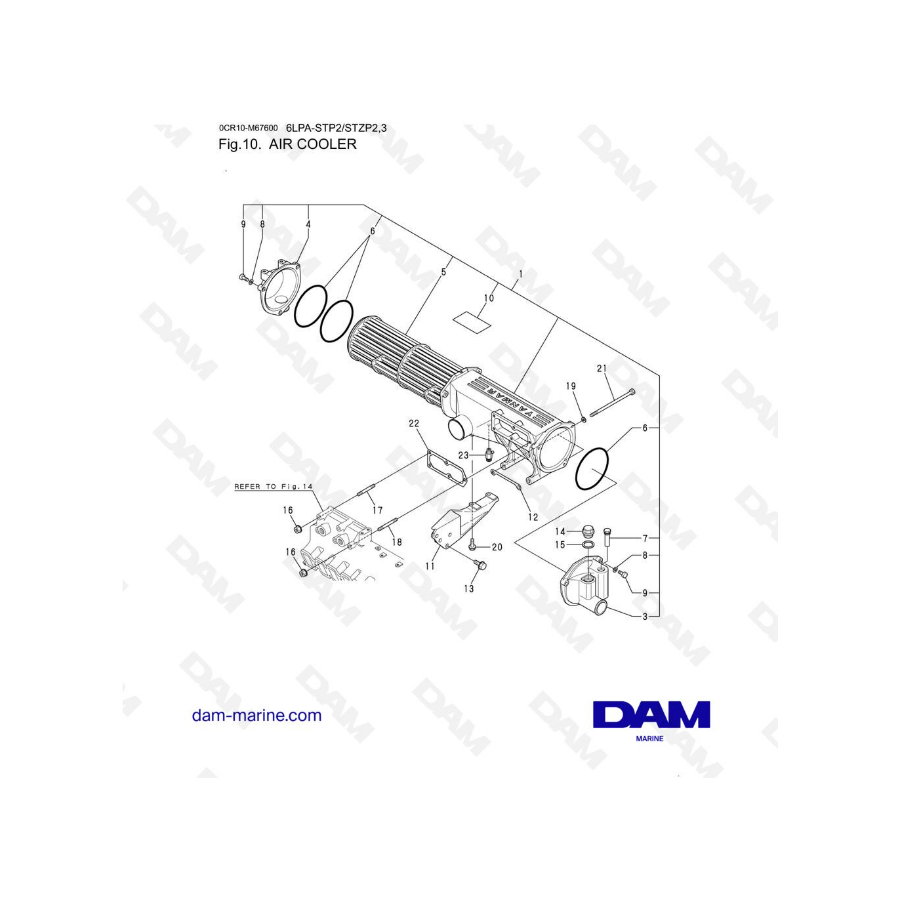 Volvo Penta 6LPA-STP2 / 6LPA-STZP2 / 6LPA-STZP3 - Air cooler