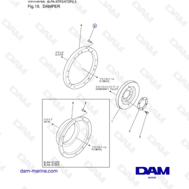Yanmar 6LPA-STP2 / 6LPA-STZP2 / 6LPA-STZP3 - Damper