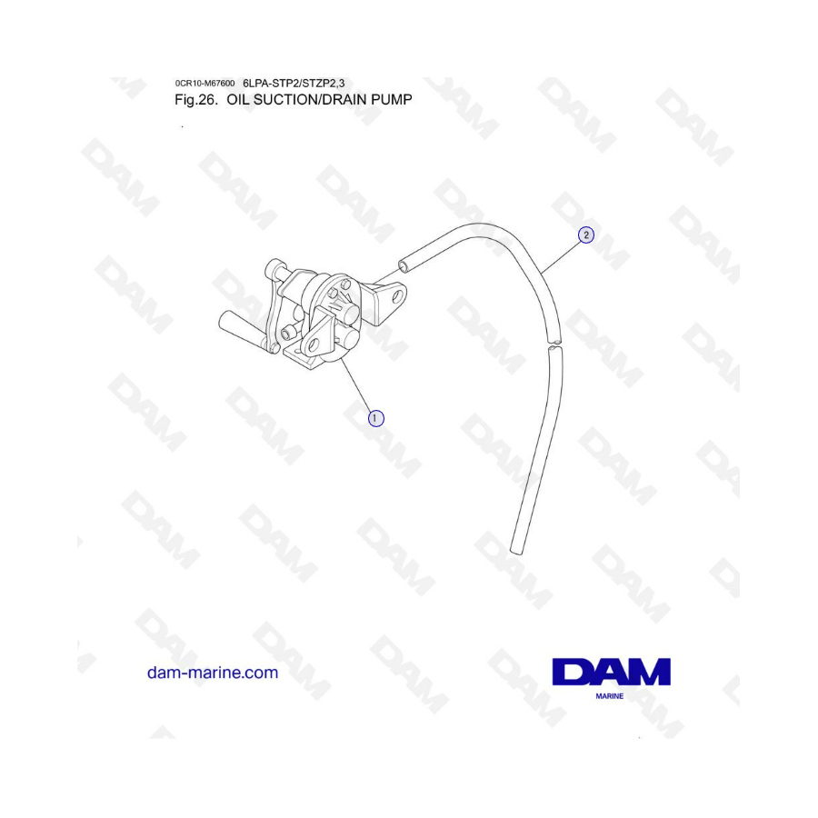 Volvo Penta 6LPA-STP2 / 6LPA-STZP2 / 6LPA-STZP3 - Oil suction / Drain pump