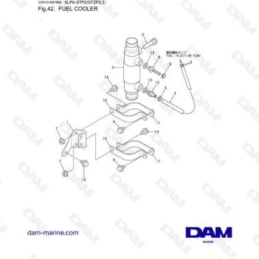 Volvo Penta 6LPA-ST2 / 6LPA-STZP2 / 6LPA-STZP3 - Fuel cooler