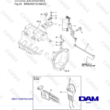Yanmar 6LPA-STP2 / STZP2 / STZP3 - Bracket (cable)