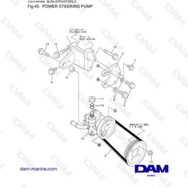 Yanmar 6LPA-STP2 / 6LPA-STZP2 / 6LPA-STZP3 - Power steering pump