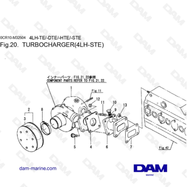 Yanmar 4LH-STE - Turbocharger