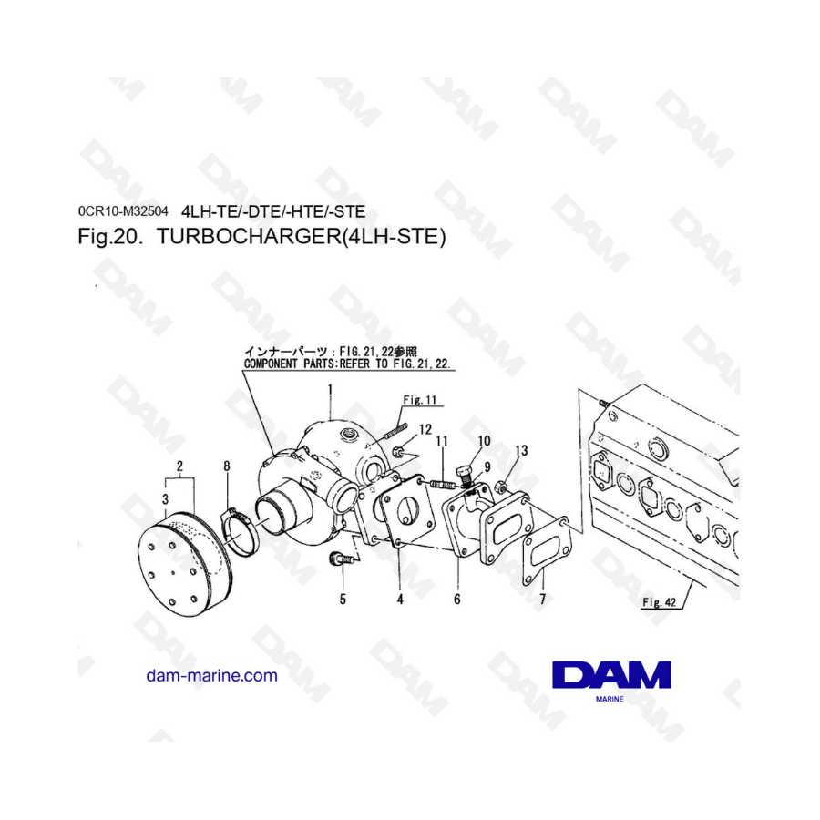 Yanmar 4LH-STE - Turbocompresor