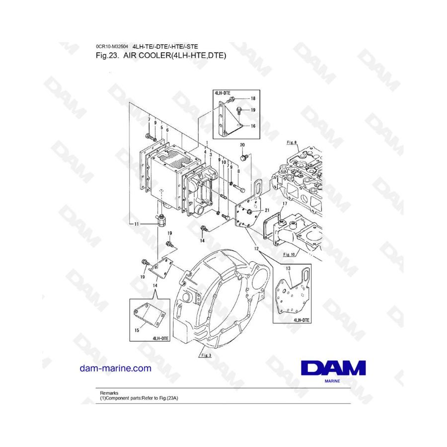 Yanmar 4LH-TE / 4LH-DTE / 4LH-HTE / 4LH-STE - Air cooler