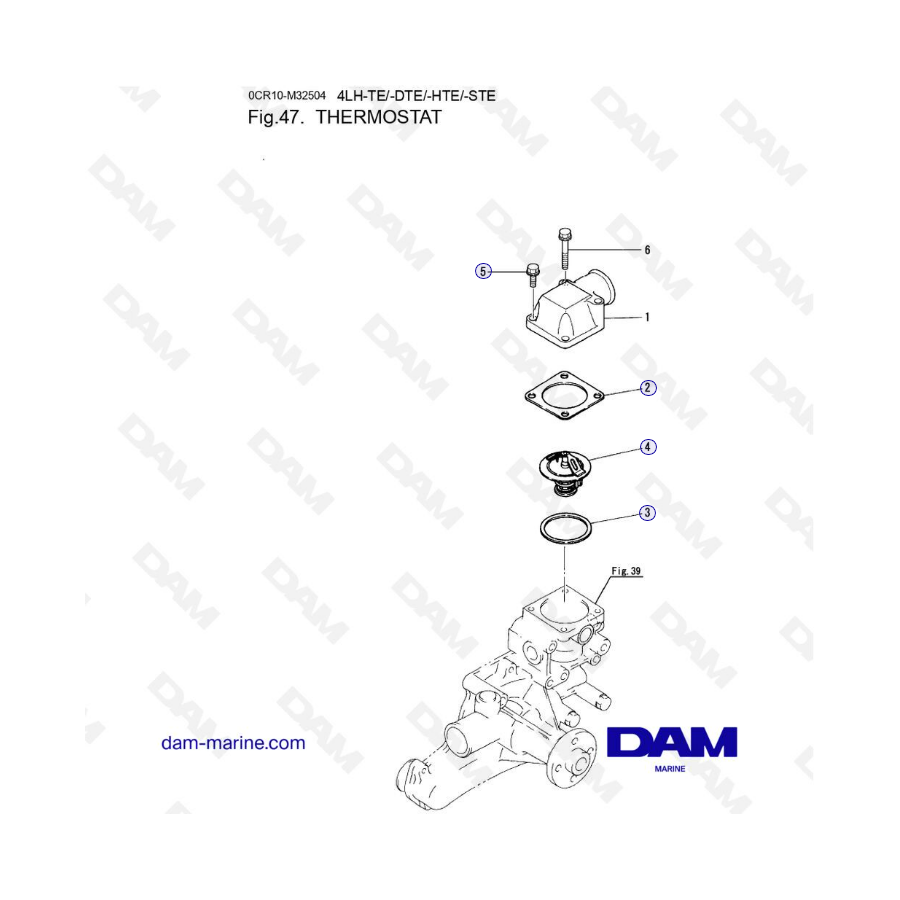 Yanmar 4LH-TE / 4LH-DTE / 4LH-HTE / 4LH-STE - Thermostat