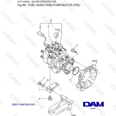 Yanmar 4LH-TE / 4LH-HTE - Fuel injection pump