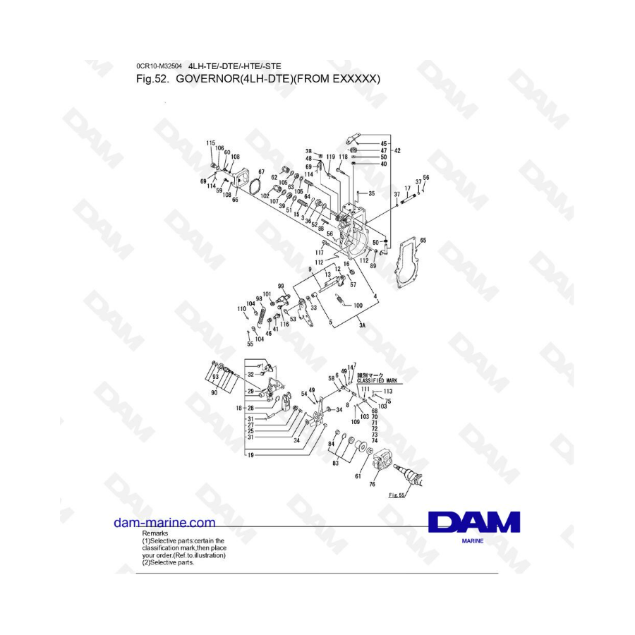 Yanmar 4LH-DTE - Governor