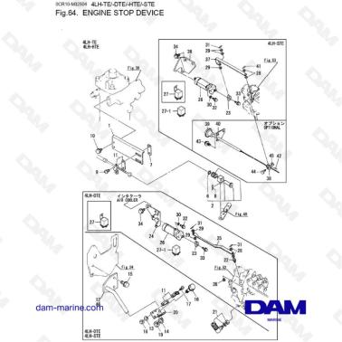 Yanmar 4LH-TE / 4LH-DTE / 4LH-HTE / 4LH-STE - Engine stop device