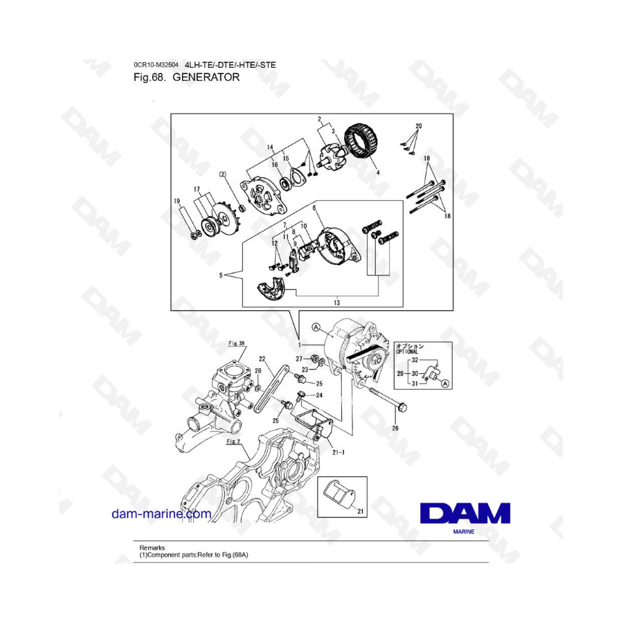 Yanmar 4LH-TE / 4LH-DTE / 4LH-HTE / 4LH-STE - Generador