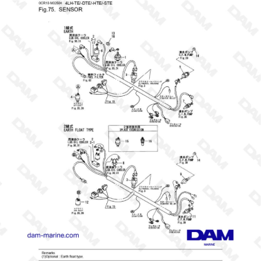 Yanmar 4LH-TE / 4LH-DTE / 4LH-HTE / 4LH-STE - Sensor