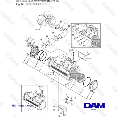 Yanmar 6LY3-ETP / STP / UTP / STC / UTC - Inter cooler