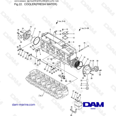 Yanmar 6LY3-ETP/STP/UTP/STC/UTC - Cooler (fresh water)