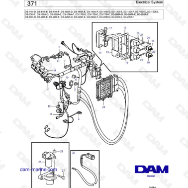 Volvo Penta D3-110/D3-140/D3-150/D3-170/D3-200/D3-220 - Electrical system