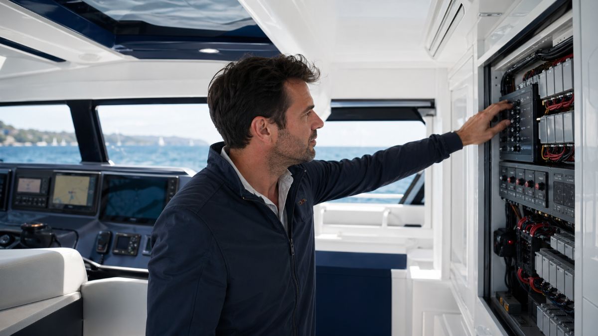 Vérification du tableau électrique d’un bateau