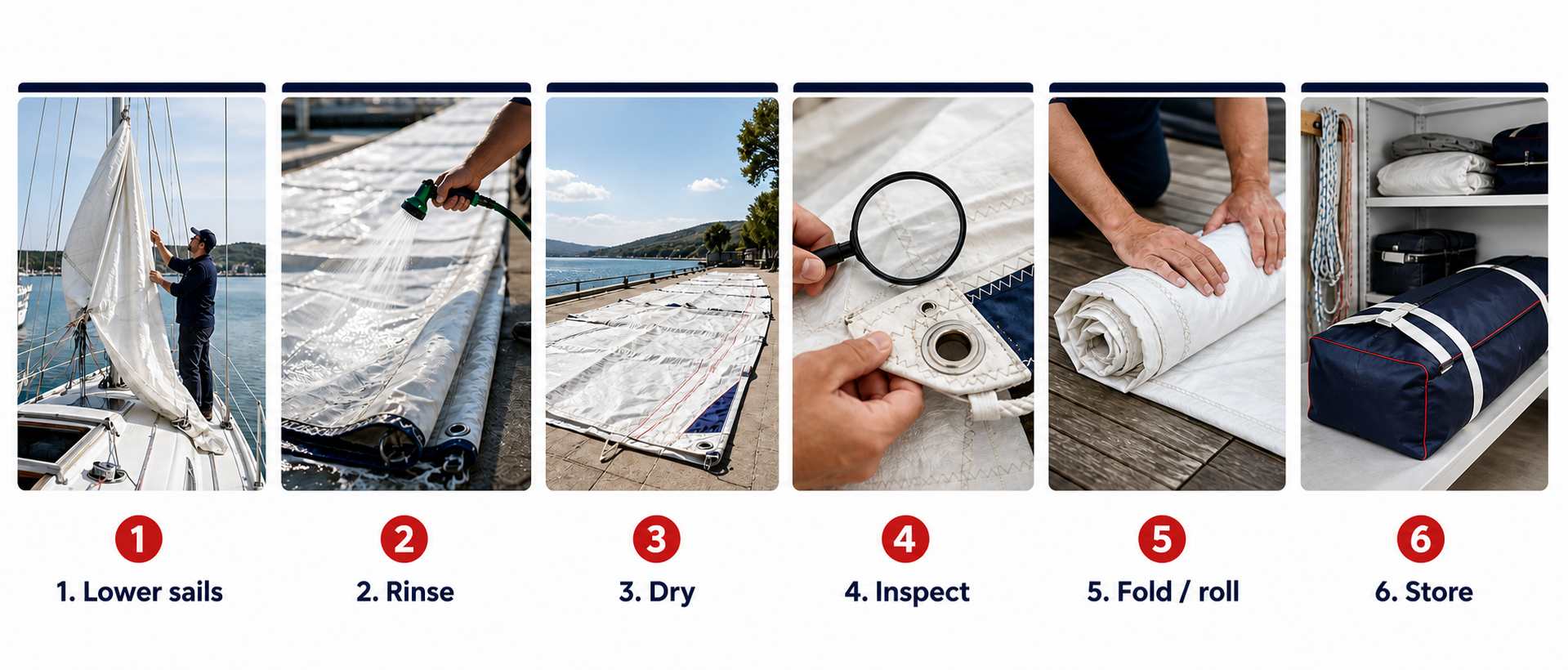 The six steps to winterize sailboat sails
