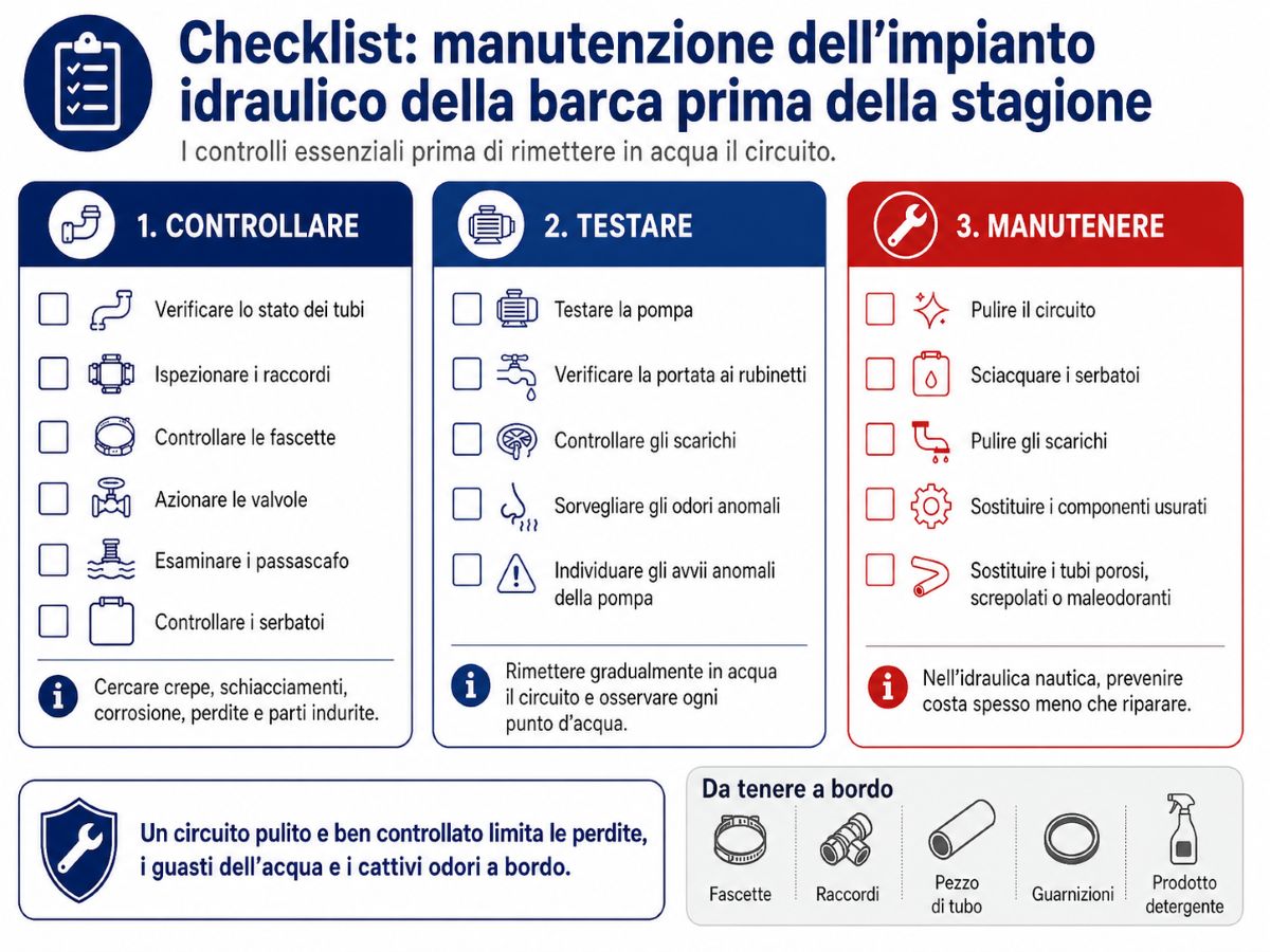 Checklist di manutenzione dell’impianto idraulico prima della stagione