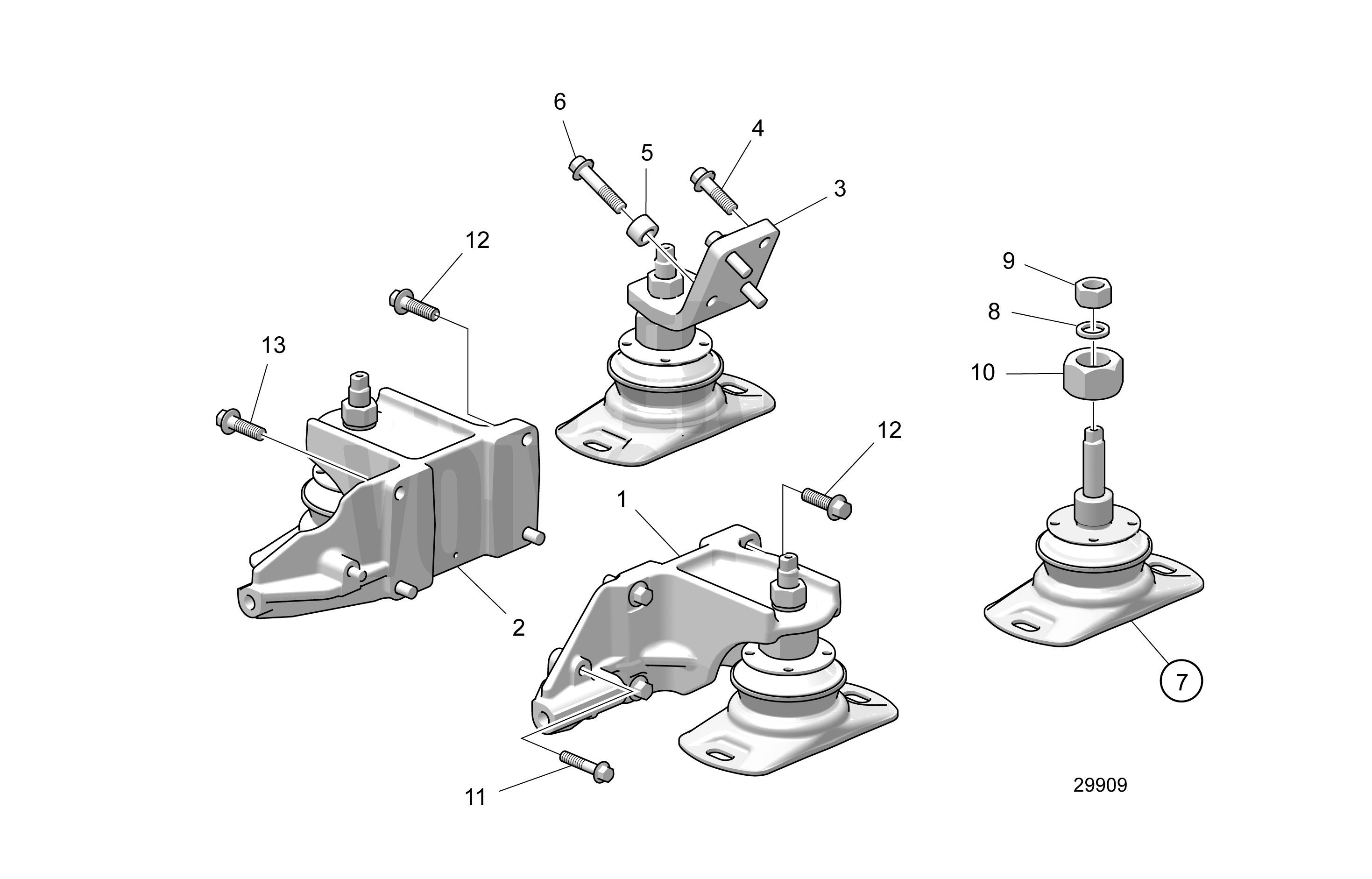 Suspension du moteur