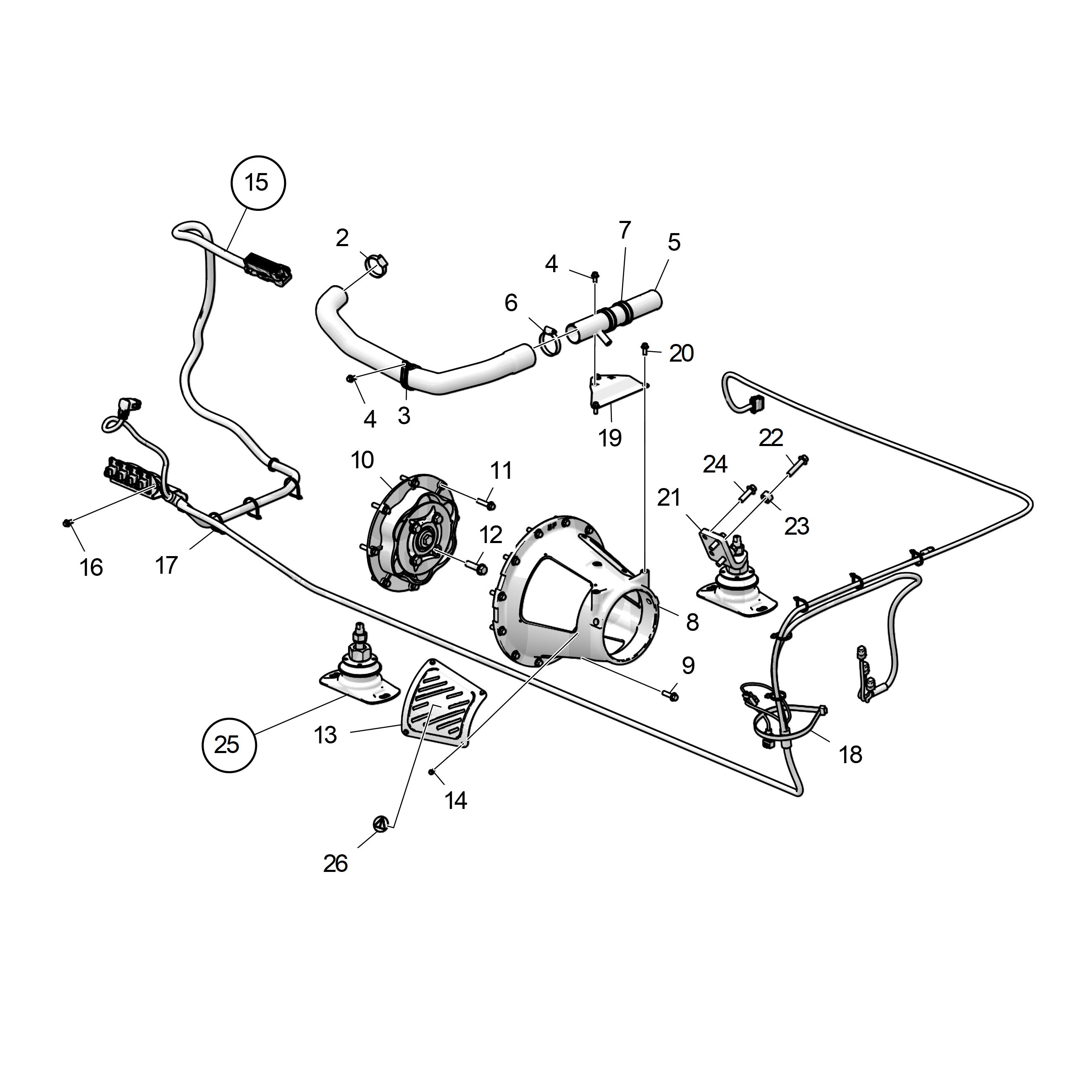 Kit de raccordement, Aquamatic, DPI avec arbre intermédiaire