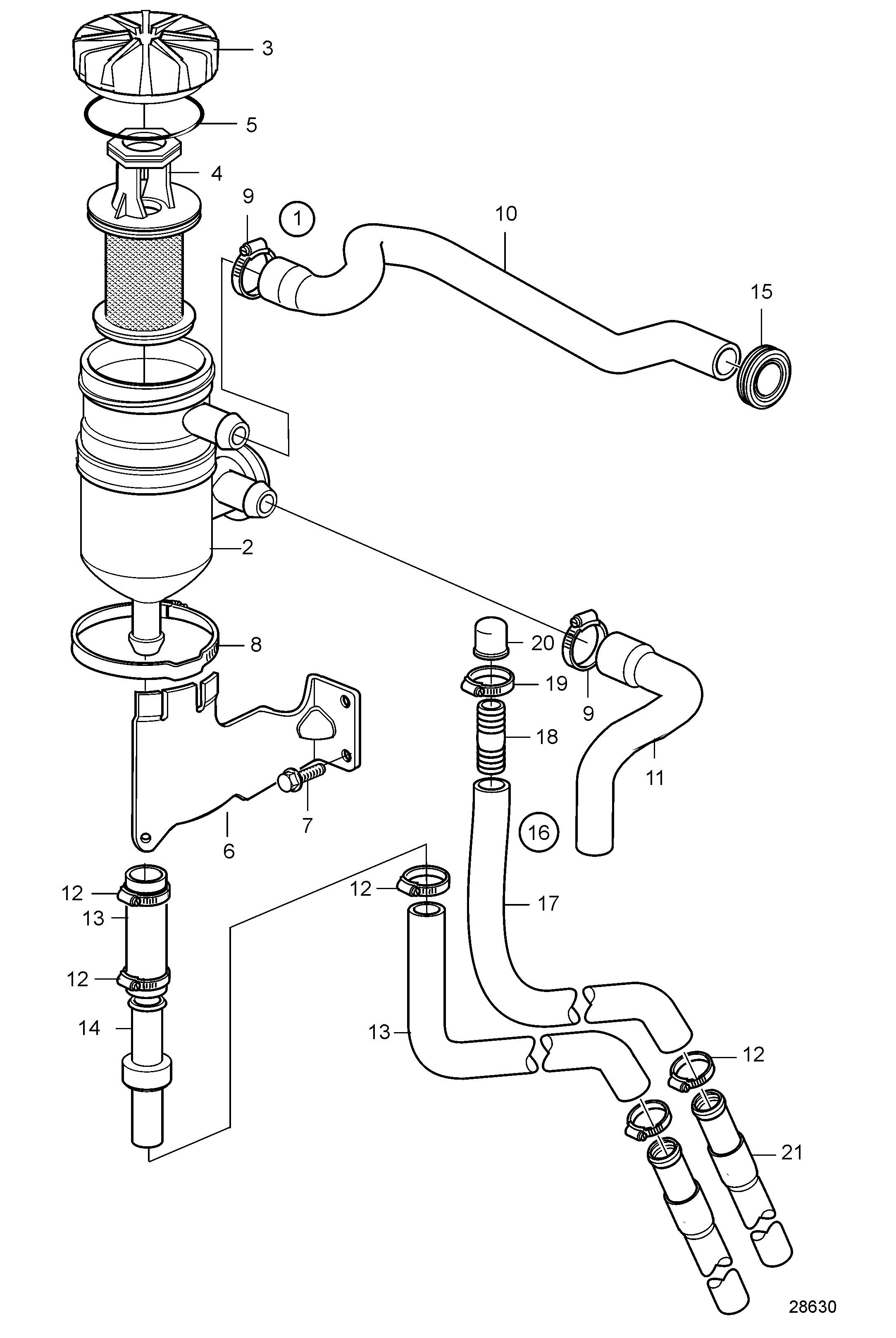 Ventilación del cárter del motor
