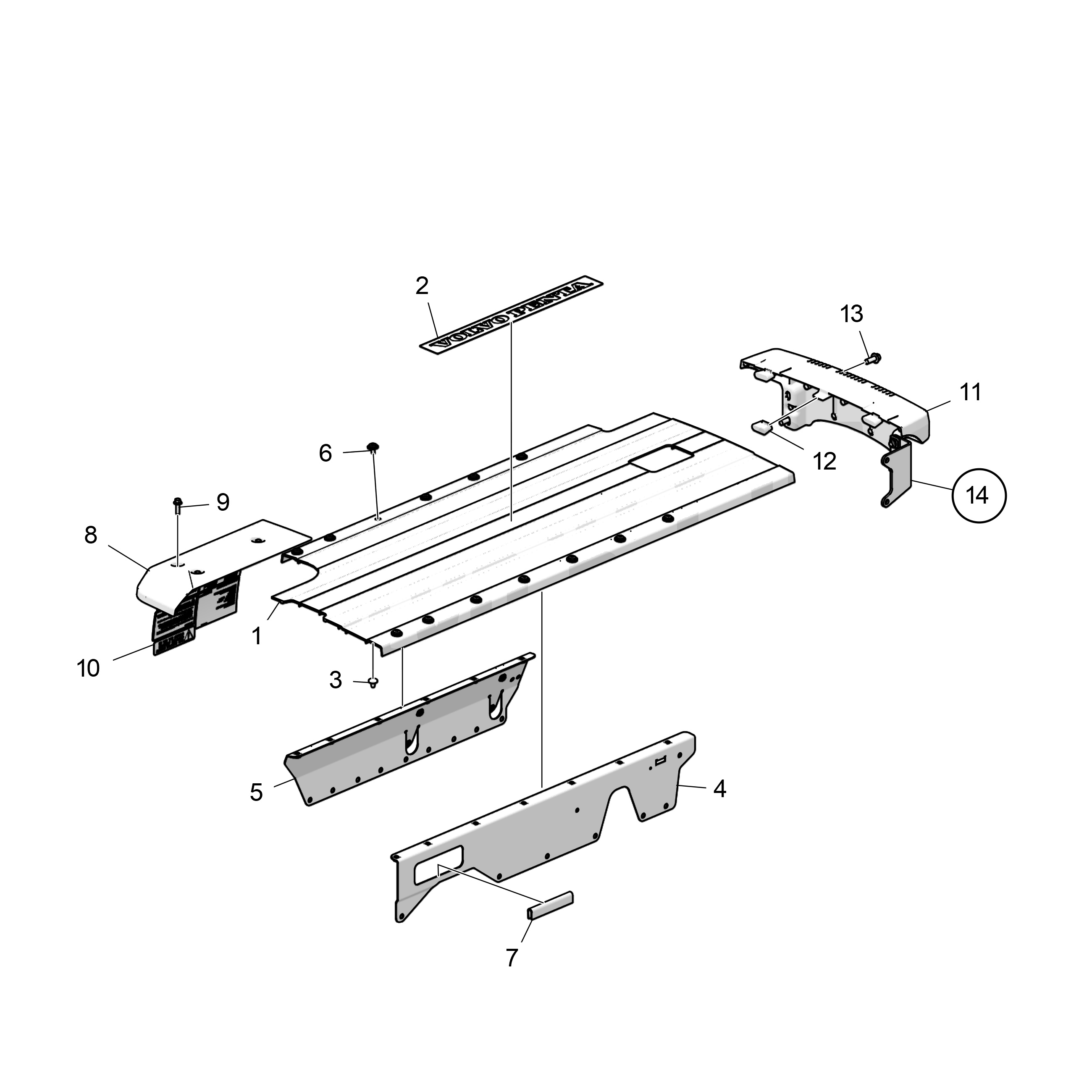 Couvercle de moteur, puissance basse