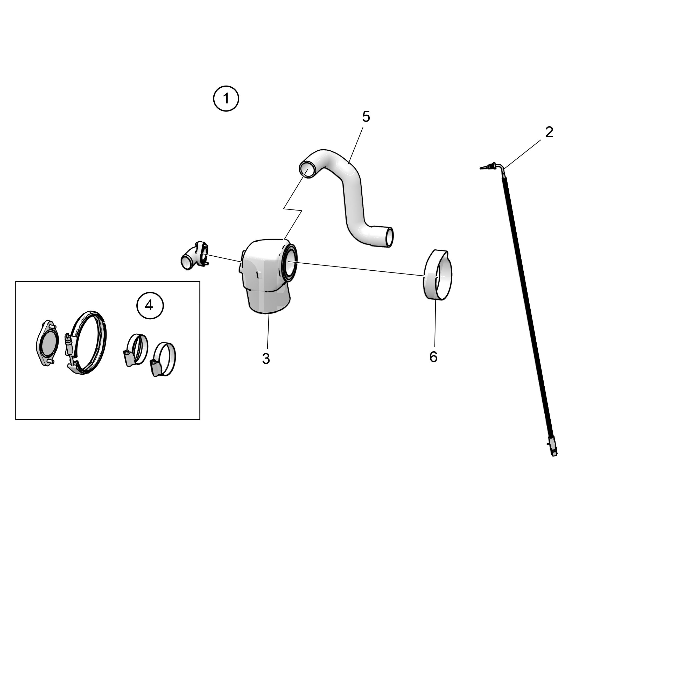 Kit de coude d'échappement IPS, puissance basse
